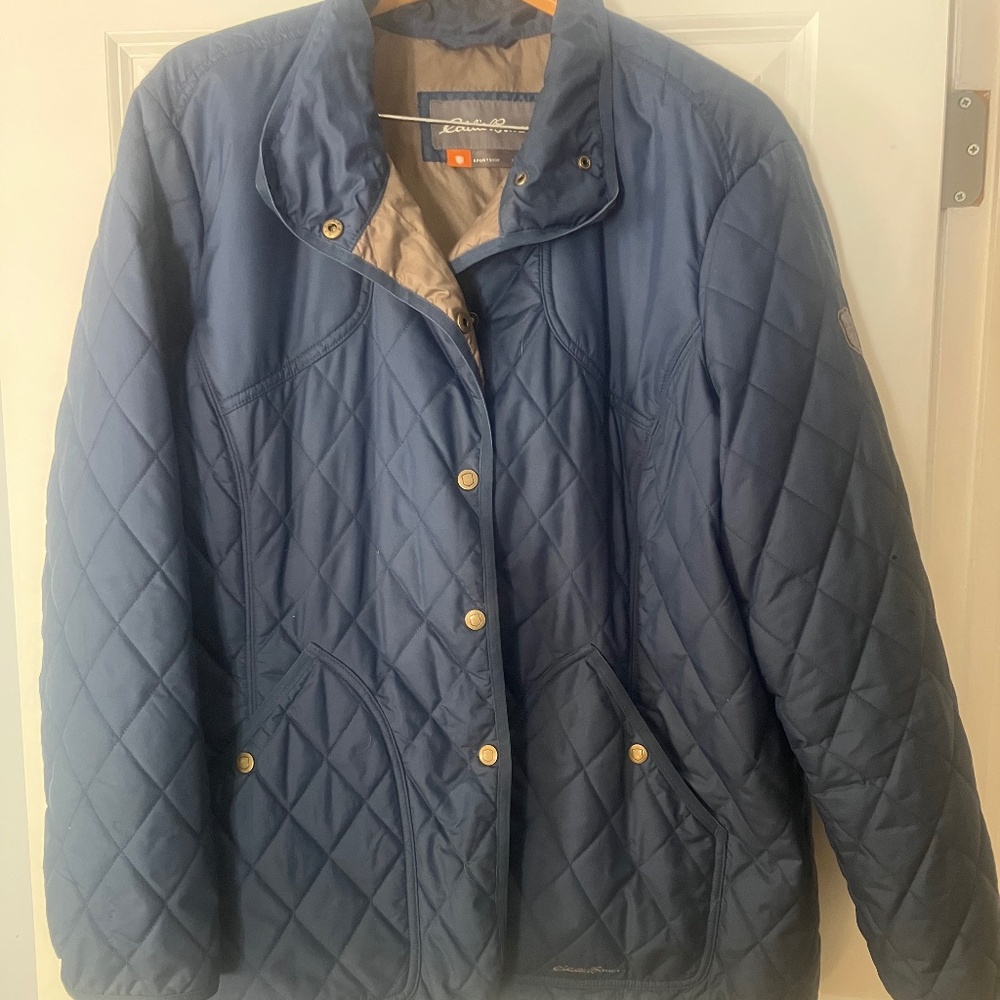 Eddie Bauer quilted barn jacket plus size